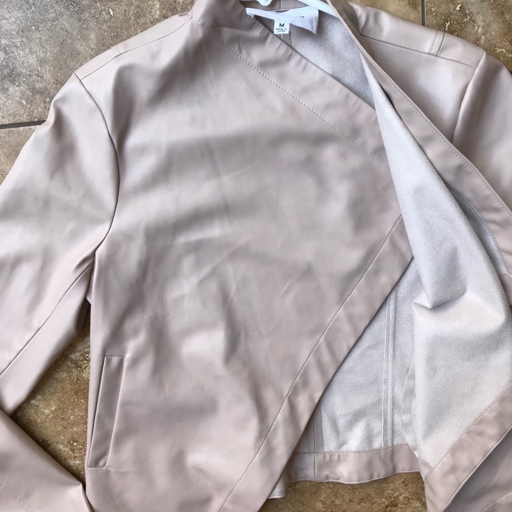 BB Dakota Ariana Pink Vegan Leather Jacket Medium - Picture 4 of 5